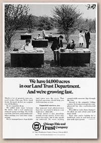 Quảng cáo trên tạp chí Vintage Chicago Title and Trust Company